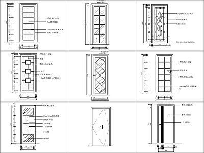 现代门 现代简约室内 施工图