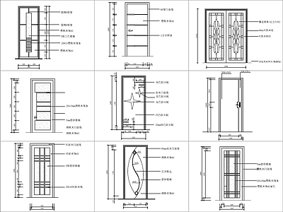 现代门 现代简约室内 施工图
