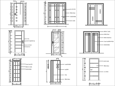 现代门 现代简约室内 施工图