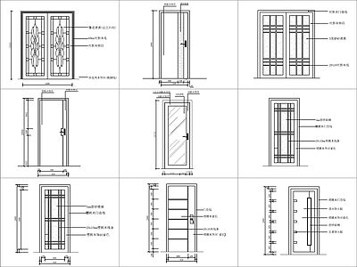 现代门 现代简约室内 施工图