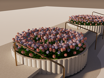 现代欧式办公景观 现代花箱 花池 种植池 户外小品