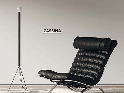 现代躺椅 CASSINA 现代躺椅 皮革躺椅 落地灯