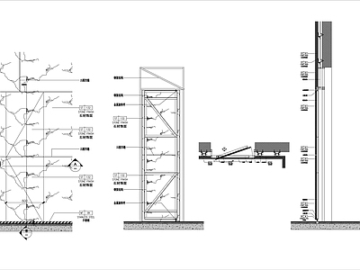 现代其他节点详图 干挂石材暗大样 施工图