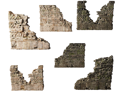 中古古建 遗迹废墟 破损建筑 废弃城堡 石头遗迹 石门石墙