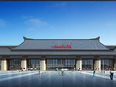 新中式中式客运站 从江客运中心 平立剖全套图纸 施工图