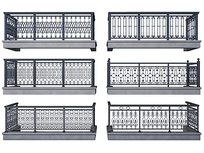简欧栏杆 简欧铁艺 阳台围栏扶手
