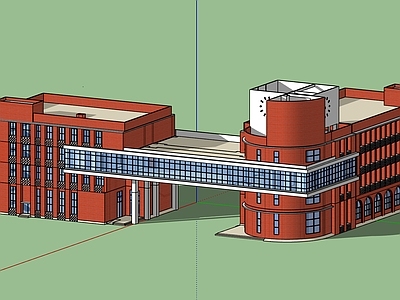 现代简约学校建筑 实训楼 教学楼 大学