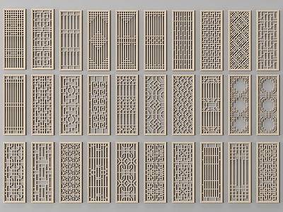 中式隔断 中式 镂空 木