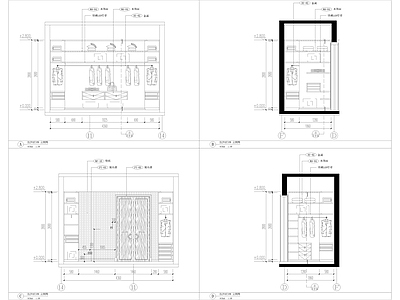 衣帽间 现代衣帽间 施工图