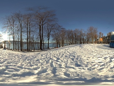 现代户外HDR 雪地HDR