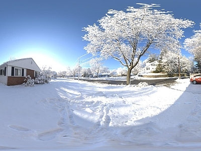 现代户外HDR 雪地HDR 雪景HDR