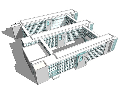 现代学校建筑 教学楼学校