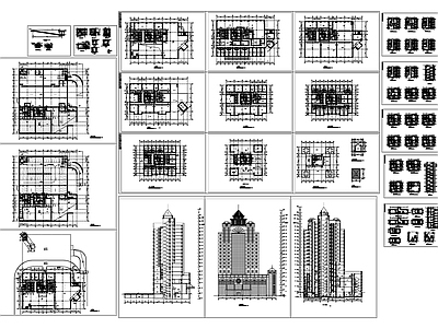 现代酒店建筑 某建 施工图