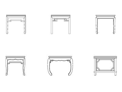 中式综合家具图库 中式家具立面图 施工图