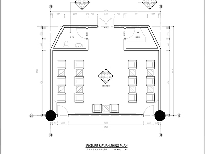 现代新中式其他工装空间 贵宾 贵宾休息室 洗手间 服务间 施工图 工装空间