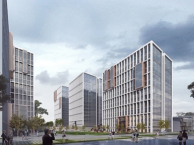 现代产业园建筑 产业园办公楼 全套多样性 平面布置 立面图 核心筒布置图 施工图