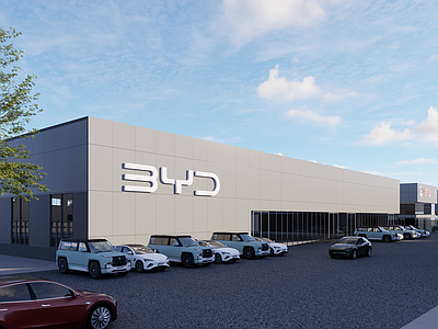 现代中式其他商业建筑 汽车4S店 比亚迪4S店 仰望U8