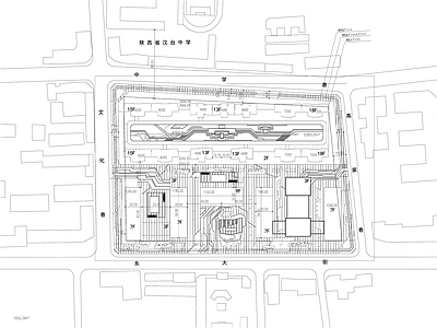 现代新中式商业景观 街区型景观 平面图 施工图 商业景观