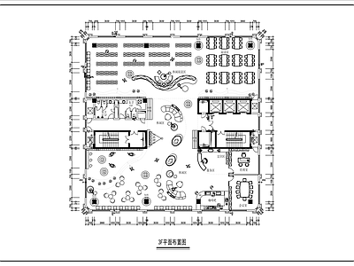 现代西餐厅 主题餐厅 休闲书吧 施工图