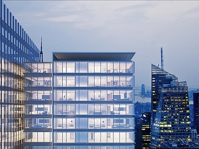 现代公寓 视差盒子 透视盒子 室内盒子 公寓外景 建筑外景