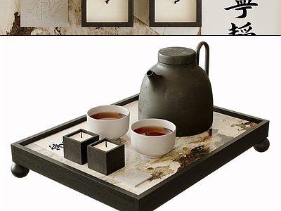 茶具 茶壶 茶杯 茶盘 蜡烛 禅意茶具