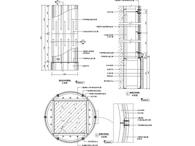 现代其他节点详图 柱子 施工图