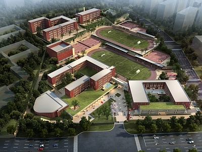 现代学校建筑 中学 施工图