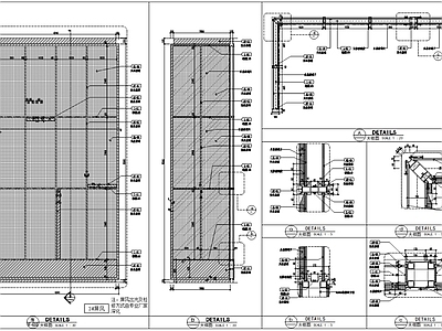 家具节点详图 金属玻璃屏风节点 节点 施工图 家具节点详图