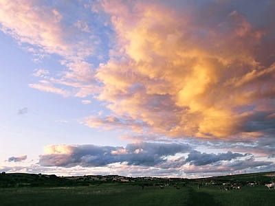 现代天空外景 夕阳天空