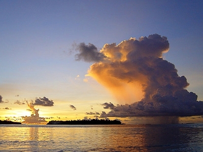 现代天空外景 夕阳天空