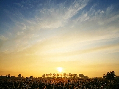 现代天空外景 黄昏天空 夕阳天空