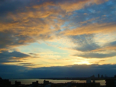 现代天空外景 夕阳天空 黄昏天空