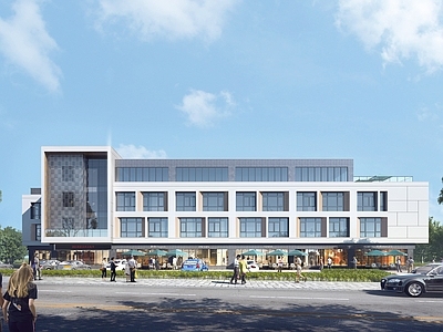 现代行政机构建筑 现代社区中心 多层社区办公 社区 平立面方案 行政 施工图