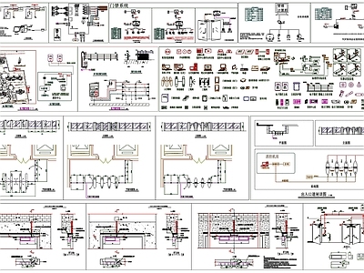 现代设计说明 禁系统 禁连线图 弱电系统 电子围栏 出系统 施工图