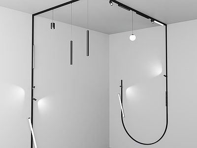 简约现代格栅灯 灯管 无主灯 格栅灯