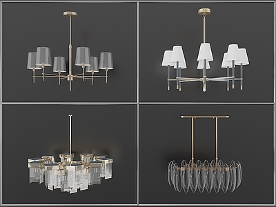 现代吊灯 金属 玻璃