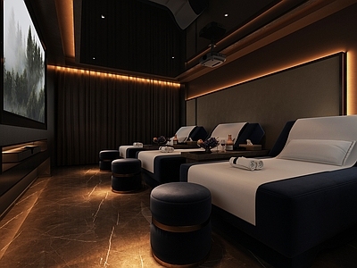 现代会所 足疗包房 spa会所 按摩 足浴 养生