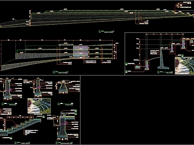 景观节点 草阶挡墙台阶看台 施工图