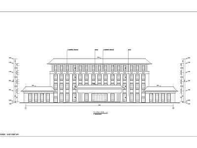 中式学校建筑 职业技术学院 楼 教学楼 泅渡馆 建筑 施工图