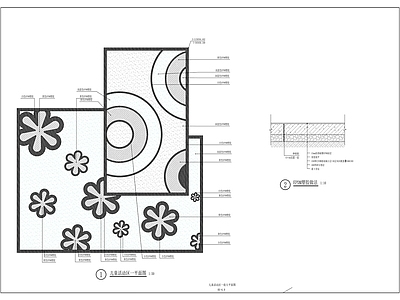 景观节点 儿童活动区 地面 图案 详图 施工图