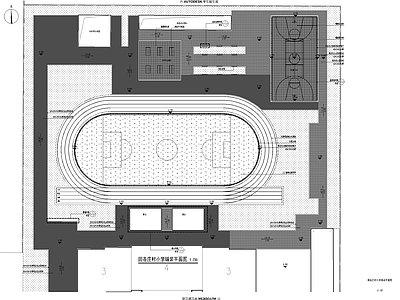 中式新中式校园景观 小学景观 操场景观设计 新农村建设 水电图纸 景墙图纸 施工图