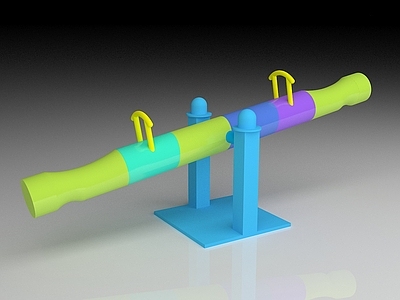 现代美陈 跷跷板 跷跷板彩色