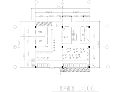 其他商业建筑 二层咖啡馆 坡 餐饮建筑 施工图