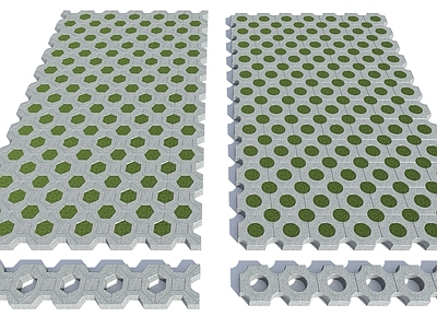 现代其他景观小品 现代植草砖 立体植草砖 嵌草砖 户外停车场 透水砖
