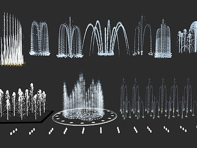现代工业喷泉 喷泉组合 水景组合