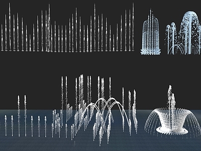 现代工业喷泉 景观喷泉组合 喷泉组合