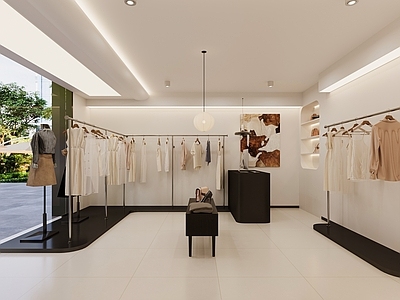 现代极简服装店 服装店 前台