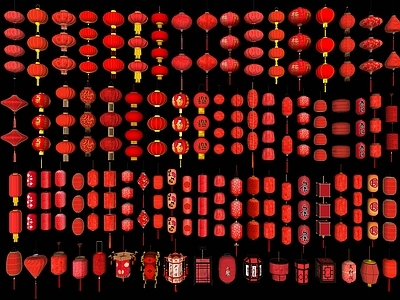 中式灯笼 红灯笼 传统彩灯 节日灯彩 节庆灯 装饰灯 传统礼灯 新年美陈 新年灯笼