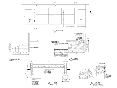 景观节点 台阶 园路大样 景观道路 景观台阶大样 施工图