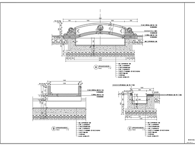 景观节点 景观桥详图 施工图